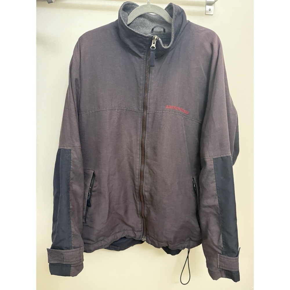 Abercrombie & Fitch Men's Vintage Jacket y2k size Xlarge Zip Up Fleece Lined‎